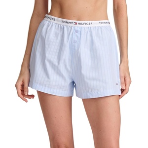 Tommy Hilfiger Women’s Woven Boxer Shorts, Sweet Blue Stripe, Small(Sweet Blue Stripe)