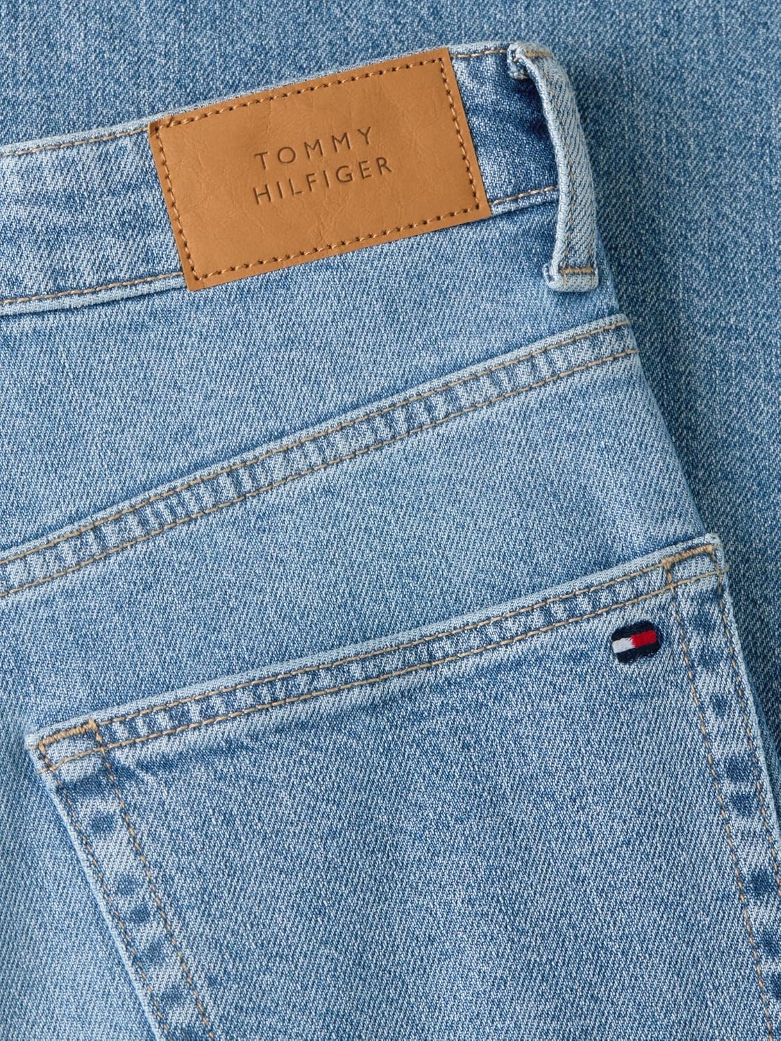 image:imageTommy Hilfiger Womens High Rise Wide Leg Jeans with StretchBay Blue