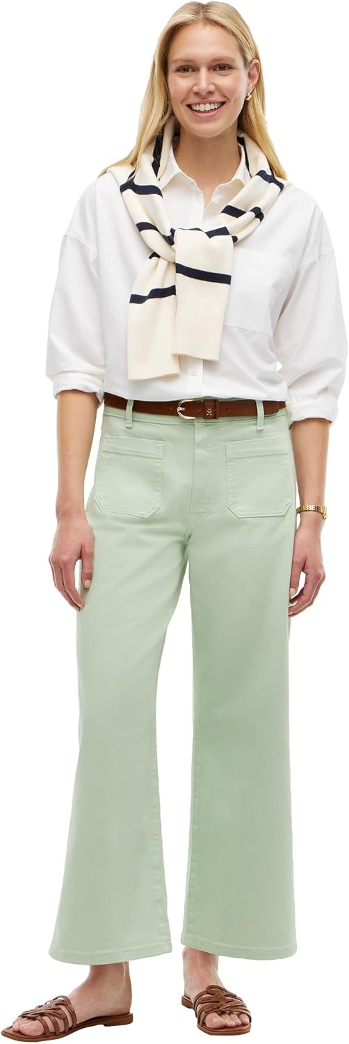 image:imageTommy Hilfiger Womens High Rise Wide Leg Jeans with StretchGentle Jade