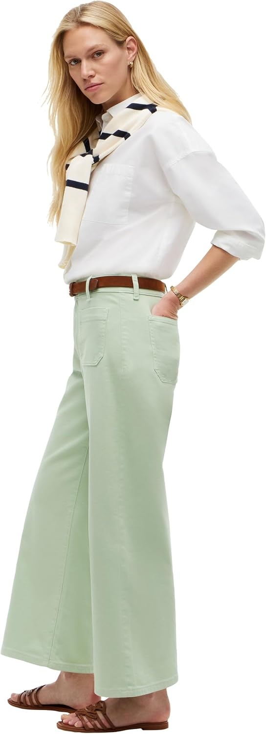 image:imageTommy Hilfiger Womens High Rise Wide Leg Jeans with StretchGentle Jade