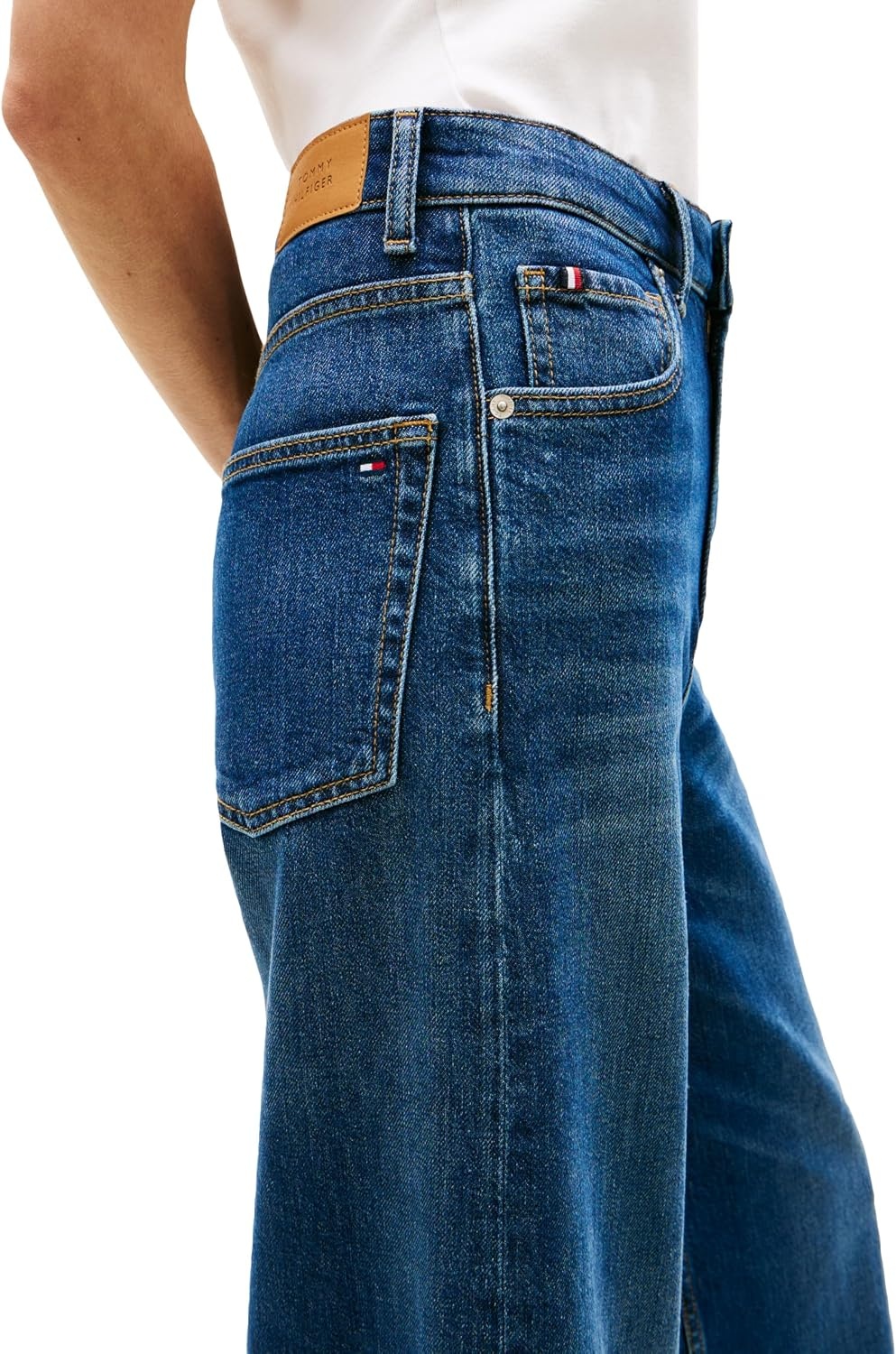 image:imageTommy Hilfiger Womens High Rise Wide Leg Jeans with StretchJet