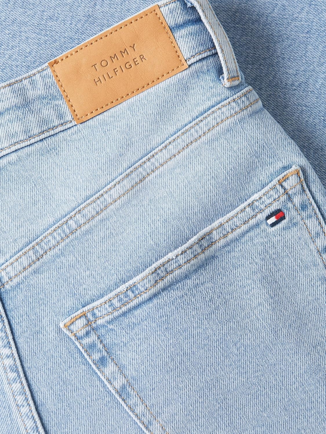 image:imageTommy Hilfiger Womens High Rise Wide Leg Jeans with StretchSilver Blue