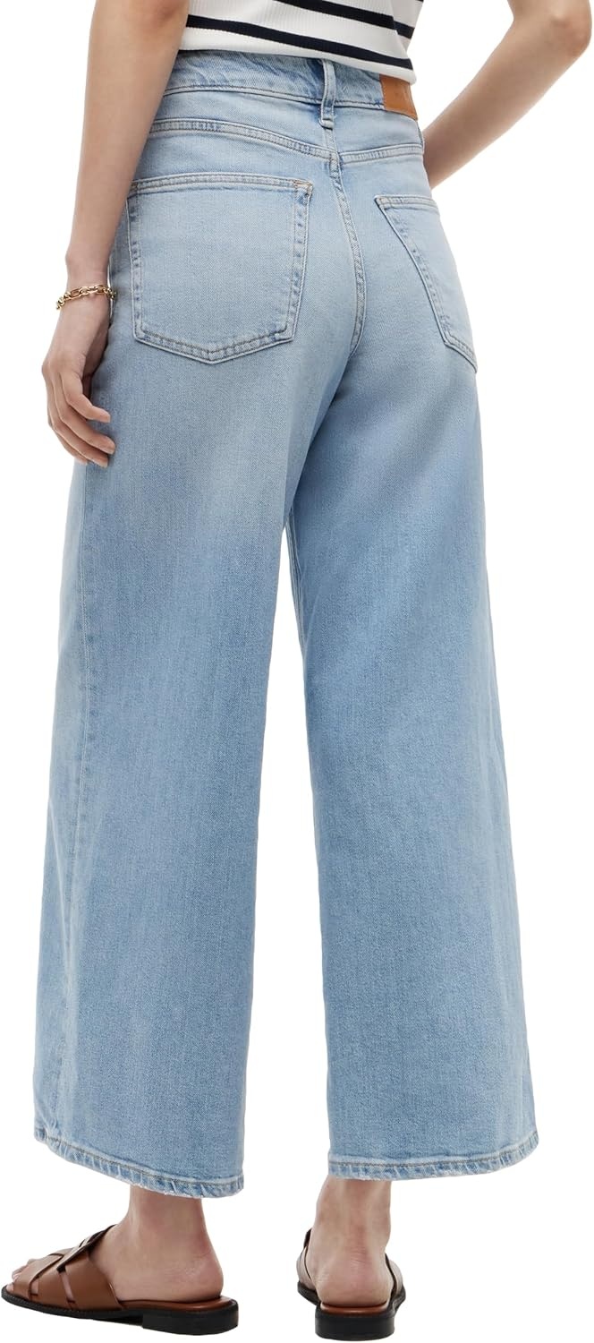 image:imageTommy Hilfiger Womens High Rise Wide Leg Jeans with StretchSilver Blue
