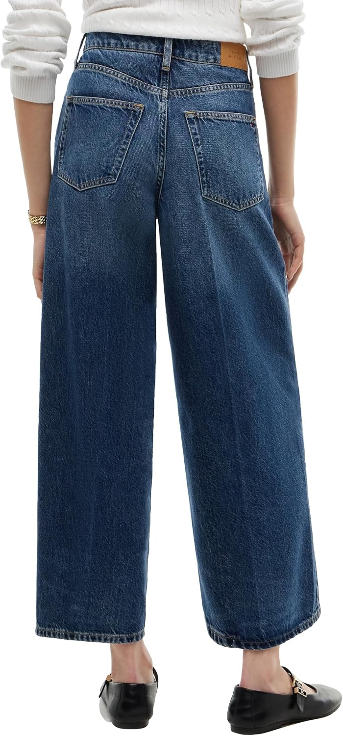 image:imageTommy Hilfiger Womens High Rise Wide Leg Jeans with StretchVin
