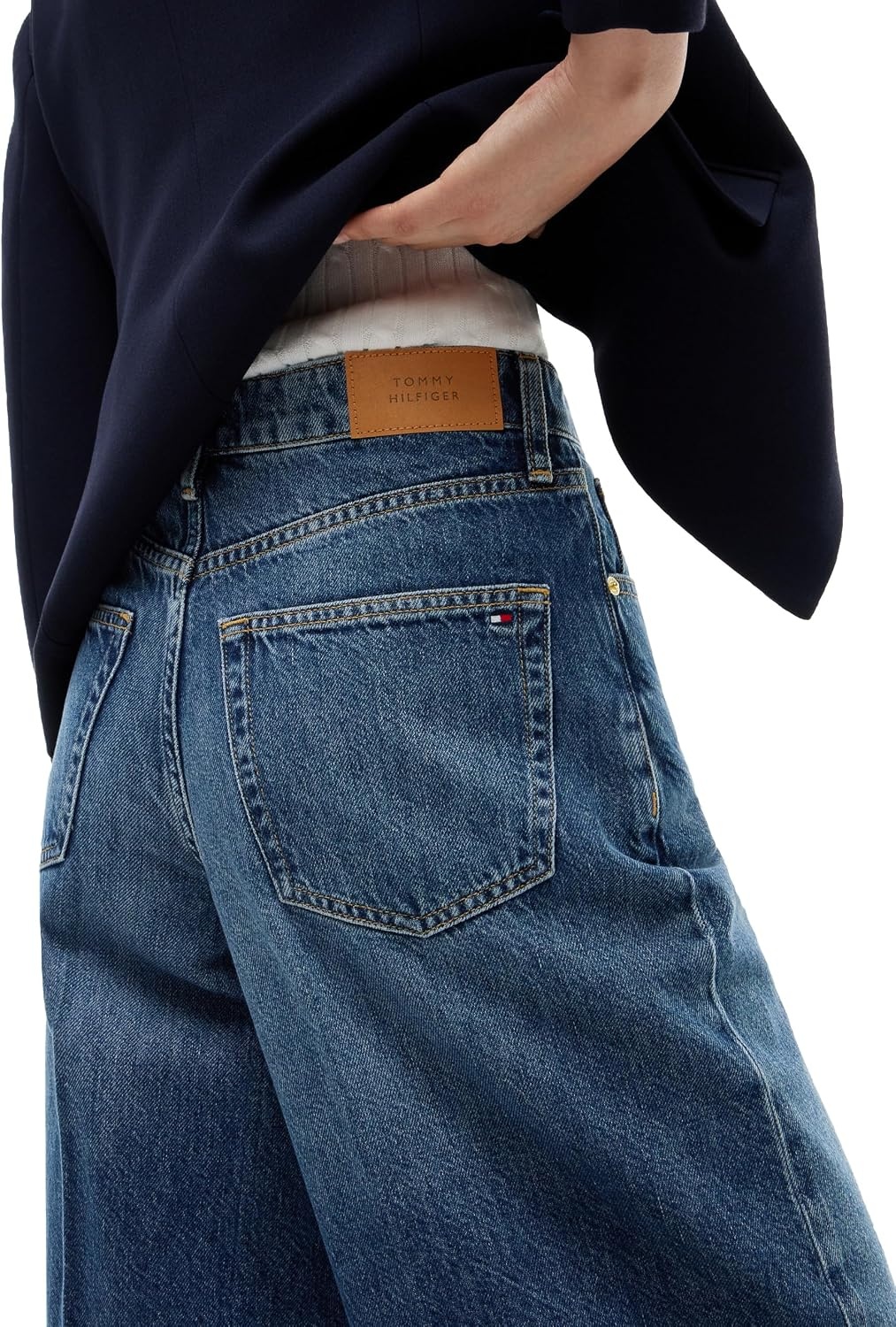 image:imageTommy Hilfiger Womens High Rise Wide Leg Jeans with StretchVin