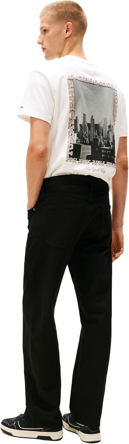 image:imageTommy Jeans Mens Regular Straight Stretch JeansDenim Black