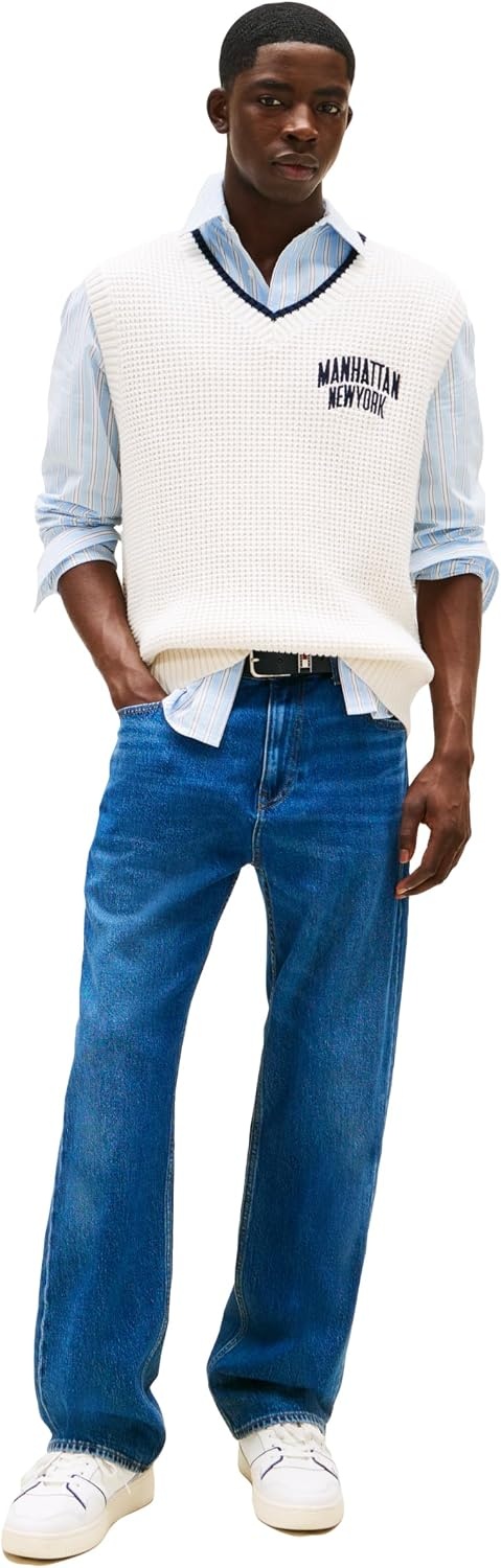 image:imageTommy Jeans Mens Regular Straight Stretch JeansDenim Dark