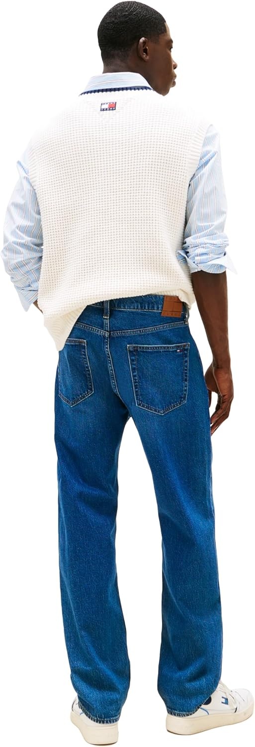 image:imageTommy Jeans Mens Regular Straight Stretch JeansDenim Dark
