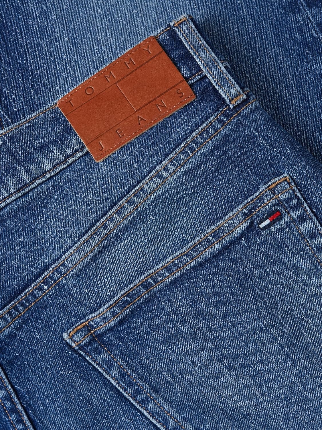 image:imageTommy Jeans Mens Regular Straight Stretch JeansDenim Dark Rinse