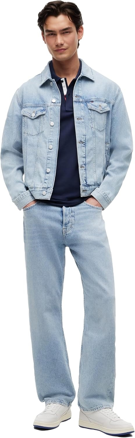 image:imageTommy Jeans Mens Regular Straight Stretch JeansDenim Light Rwb