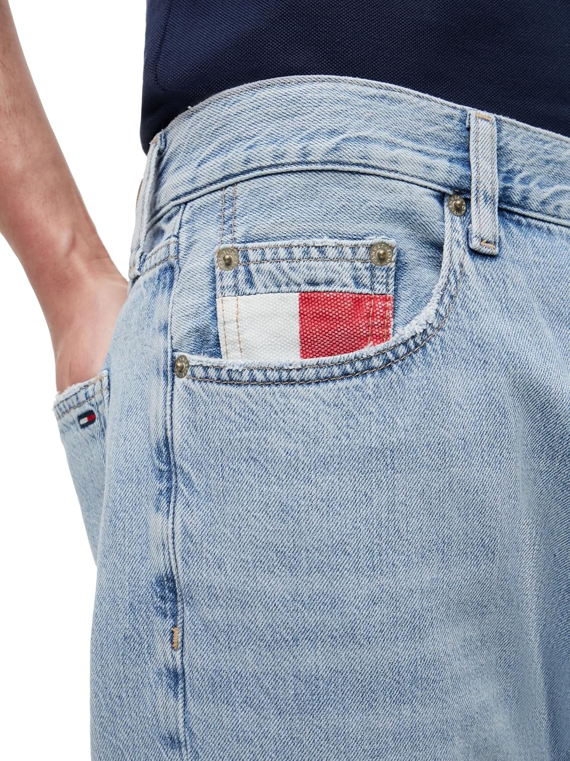 image:imageTommy Jeans Mens Regular Straight Stretch JeansDenim Light Rwb