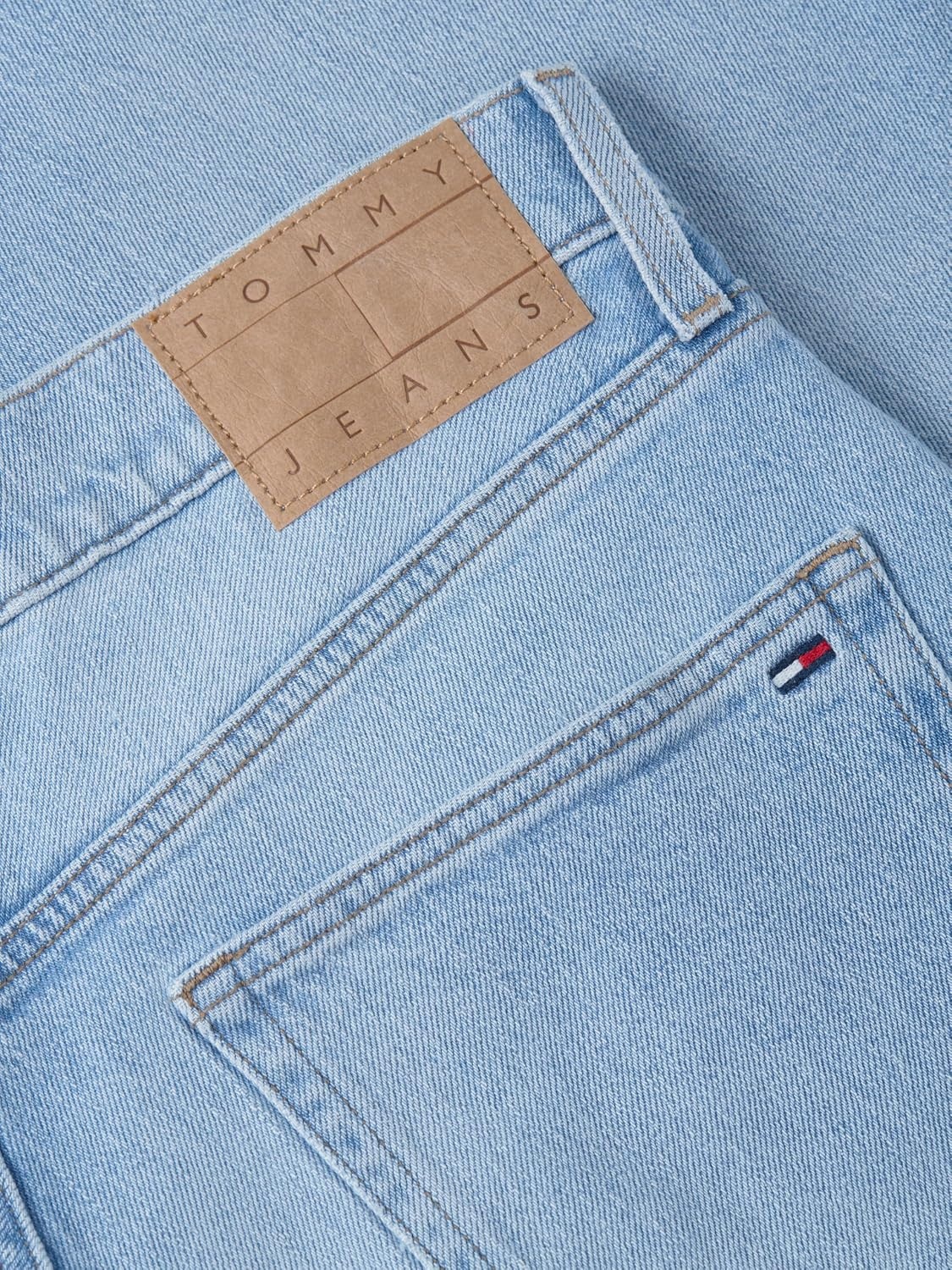 image:imageTommy Jeans Mens Regular Straight Stretch JeansDenim Light Wash