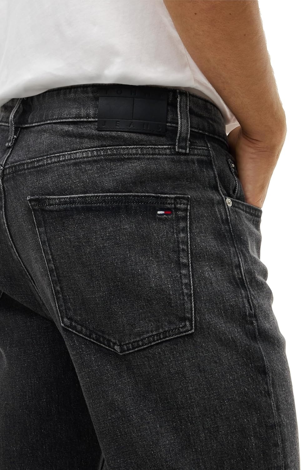 image:imageTommy Jeans Mens Regular Straight Stretch JeansDenim Washed Black
