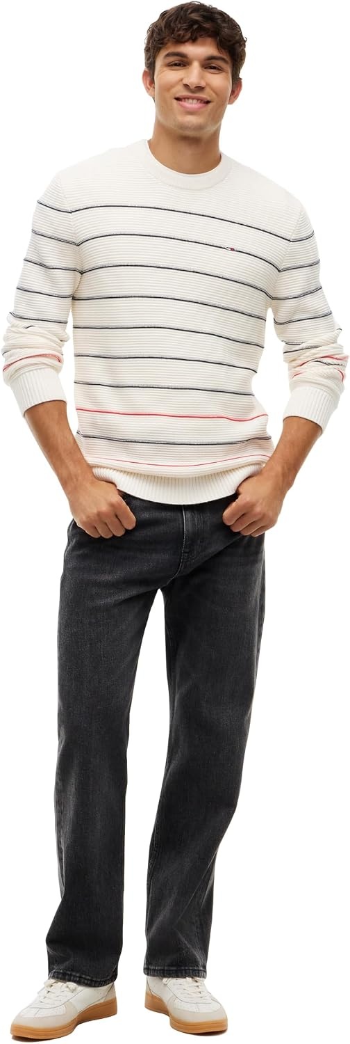 image:imageTommy Jeans Mens Regular Straight Stretch JeansDenim Washed Black