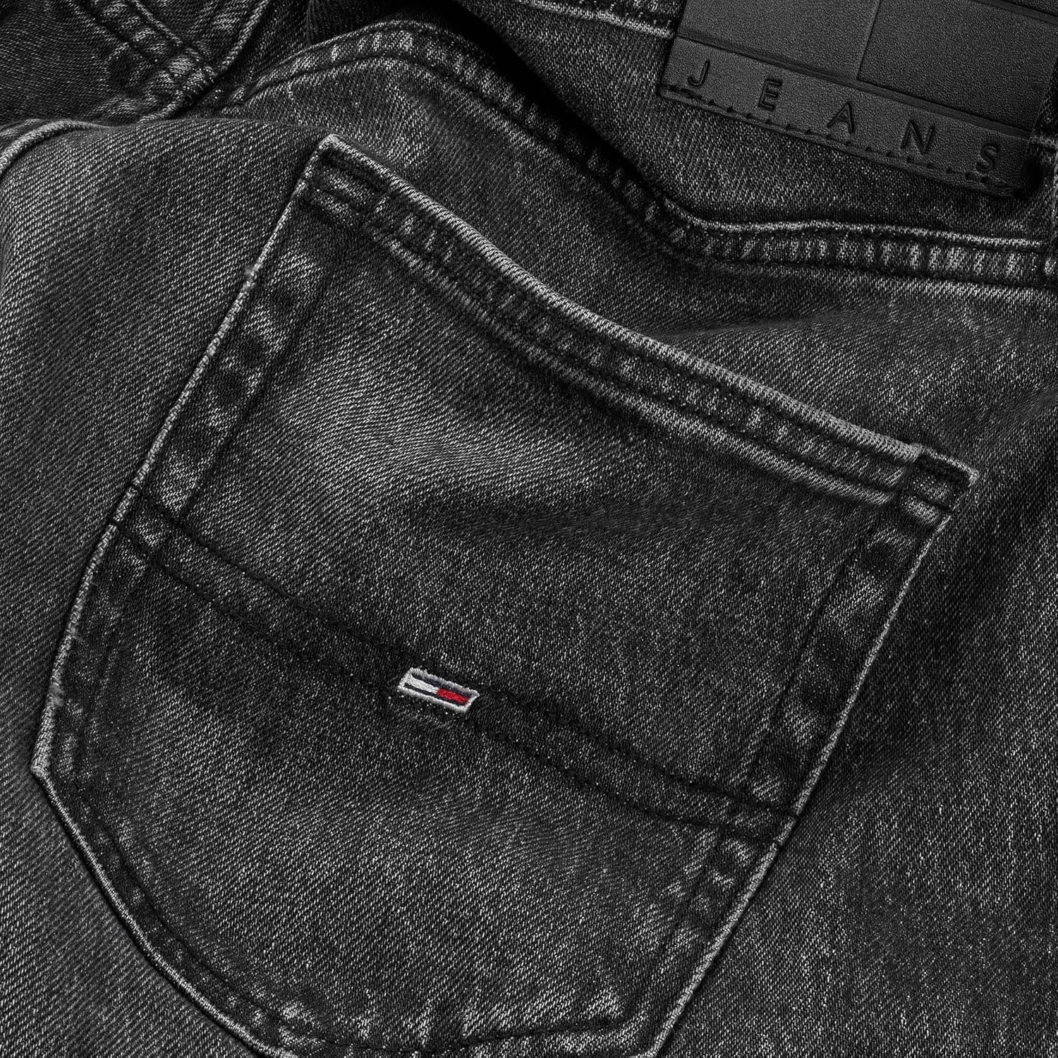 image:imageTommy Jeans Mens Regular Straight Stretch JeansDenim Washed Black