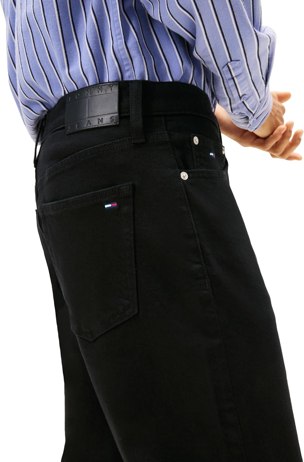 image:imageTommy Jeans Mens Regular Tapered Stretch JeansDenim Black