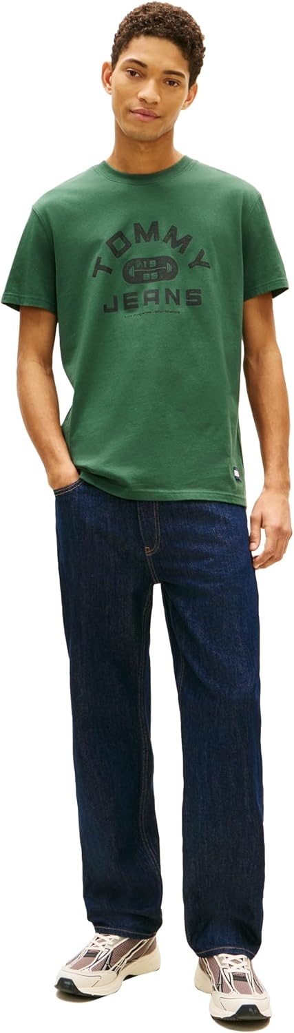 image:imageTommy Jeans Mens Regular Tapered Stretch JeansDenim Dark