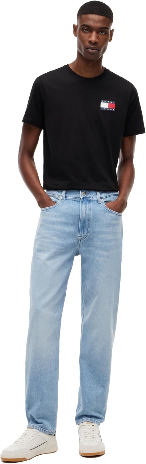 image:imageTommy Jeans Mens Regular Tapered Stretch JeansDenim Light Wash