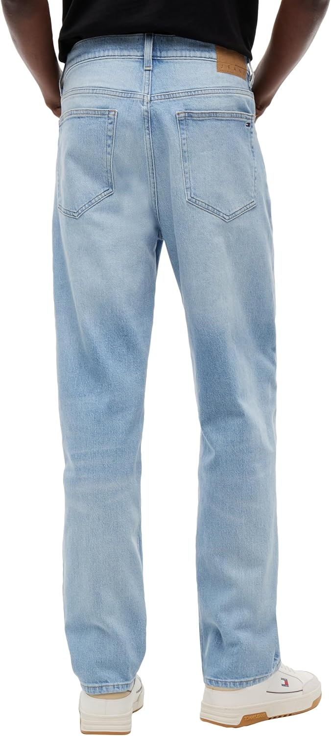 image:imageTommy Jeans Mens Regular Tapered Stretch JeansDenim Light Wash