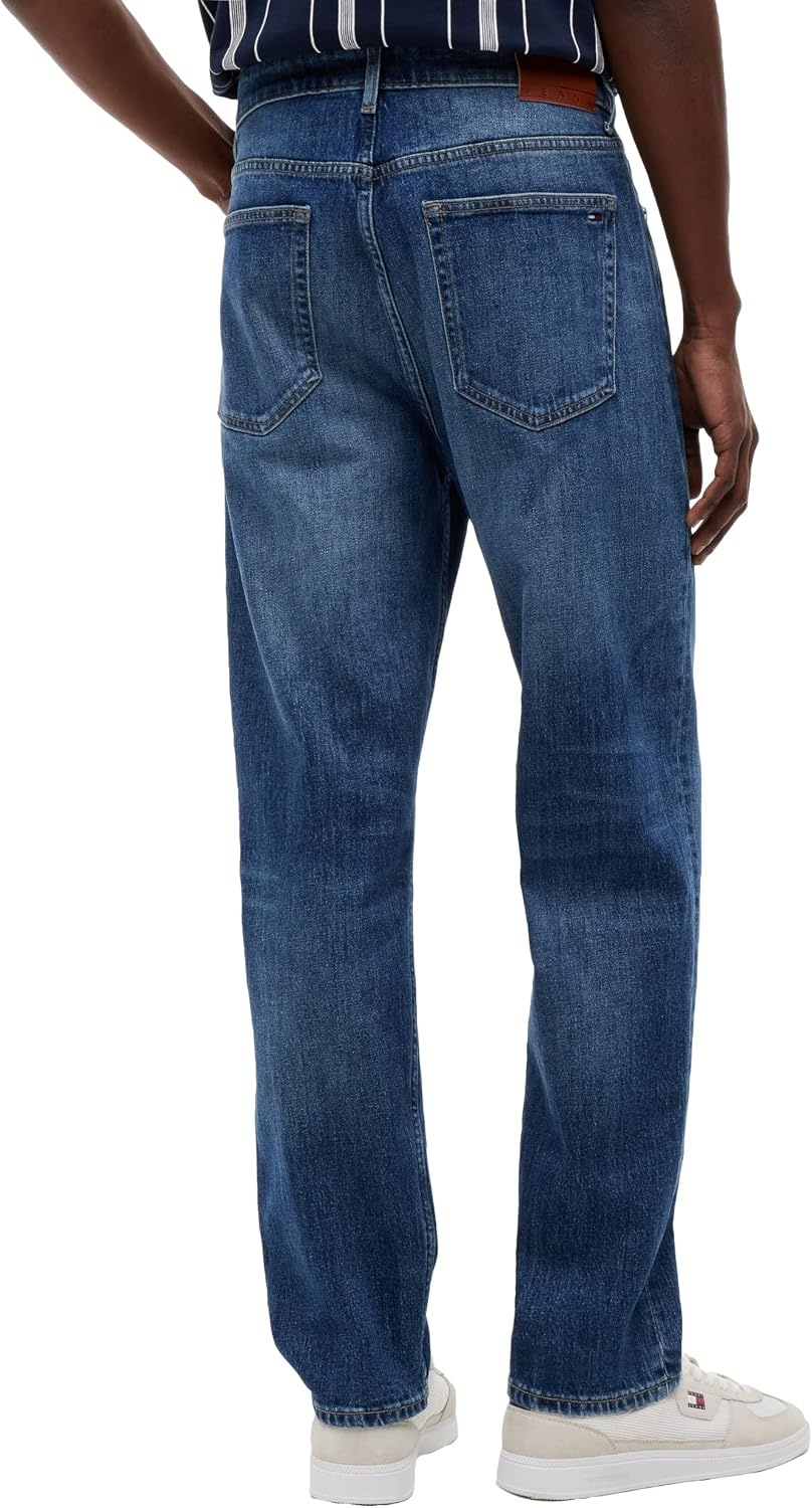 image:imageTommy Jeans Mens Regular Tapered Stretch JeansDenim Mid Blue