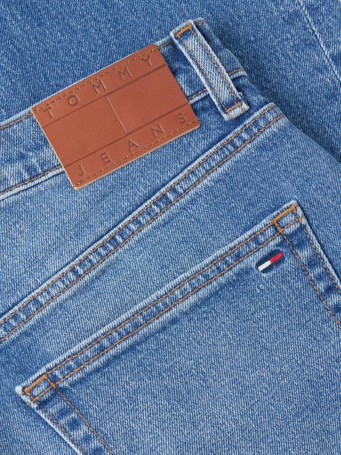 image:imageTommy Jeans Mens Regular Tapered Stretch JeansDenim Mid Indigo