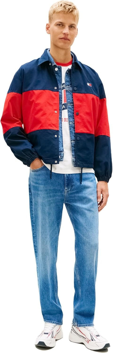 image:imageTommy Jeans Mens Regular Tapered Stretch JeansDenim Mid Indigo
