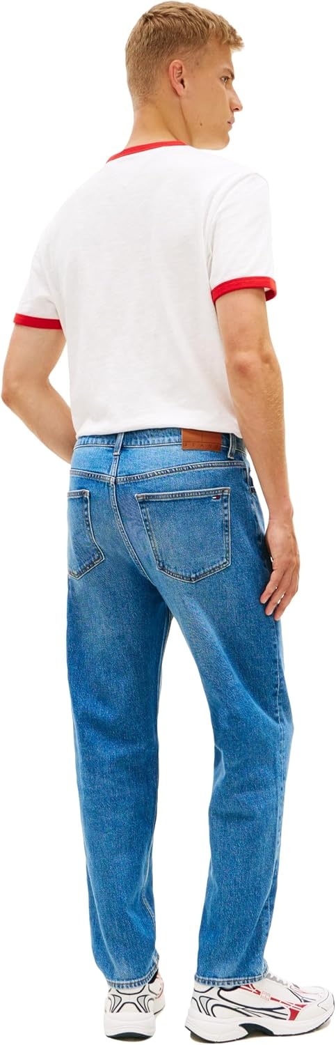 image:imageTommy Jeans Mens Regular Tapered Stretch JeansDenim Mid Indigo