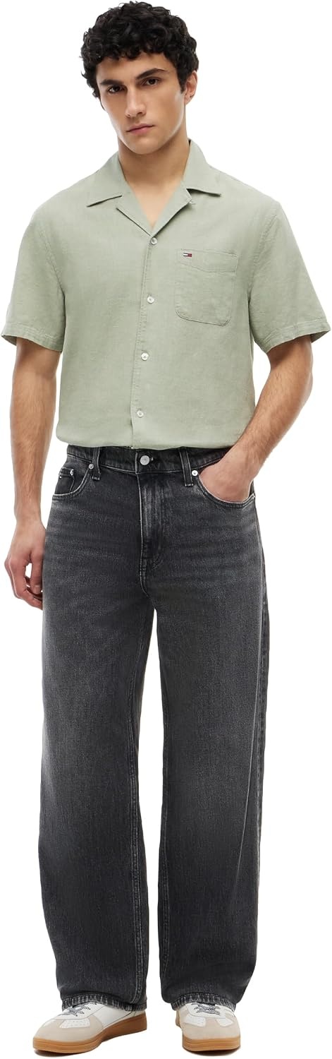 image:imageTommy Jeans Mens Relaxed Straight Stretch JeansDenim Black