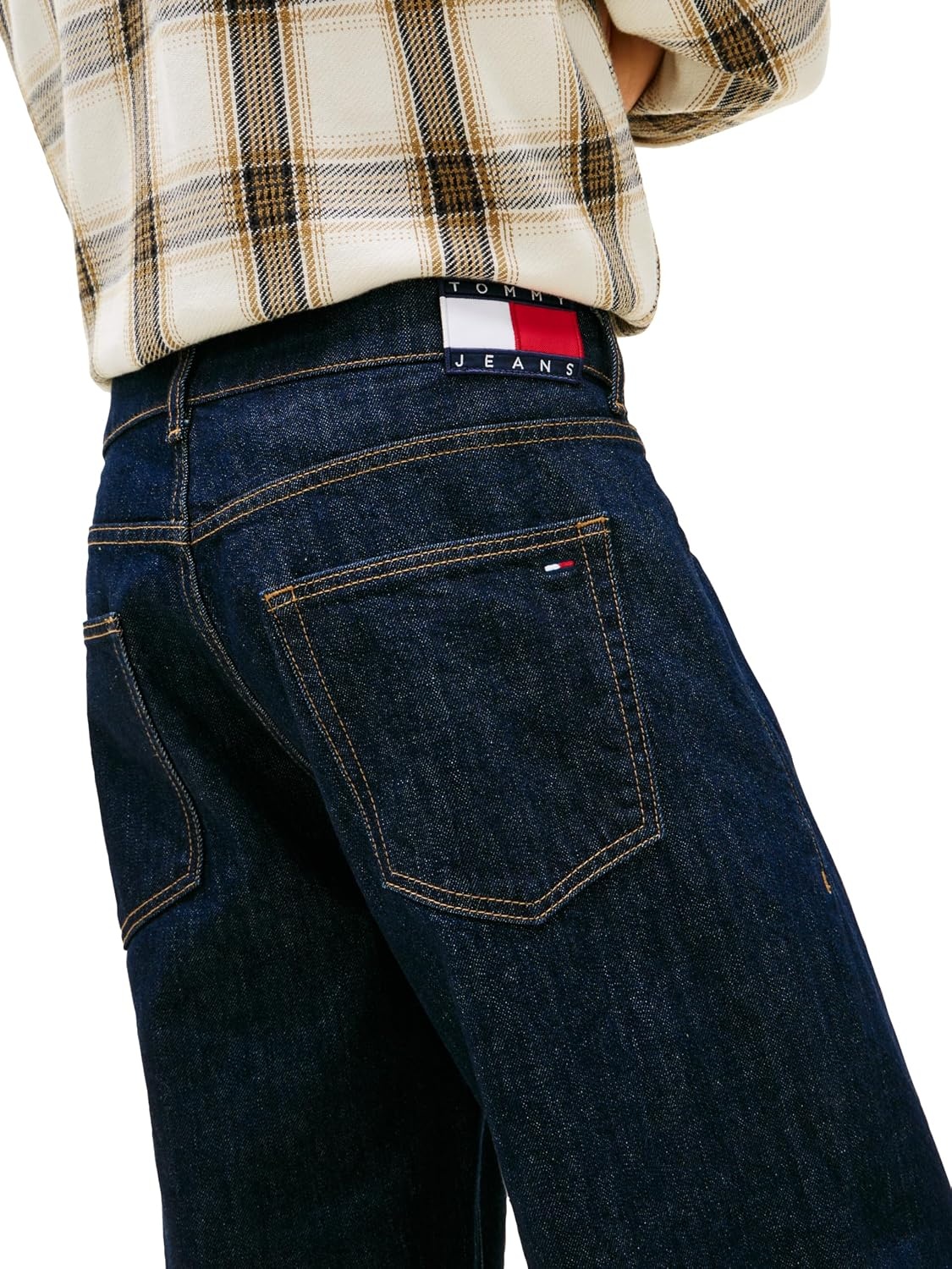 image:imageTommy Jeans Mens Relaxed Straight Stretch JeansDenim Dark
