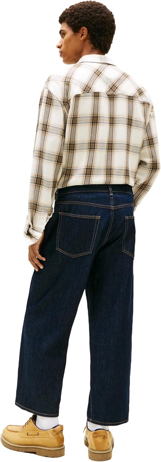 image:imageTommy Jeans Mens Relaxed Straight Stretch JeansDenim Dark