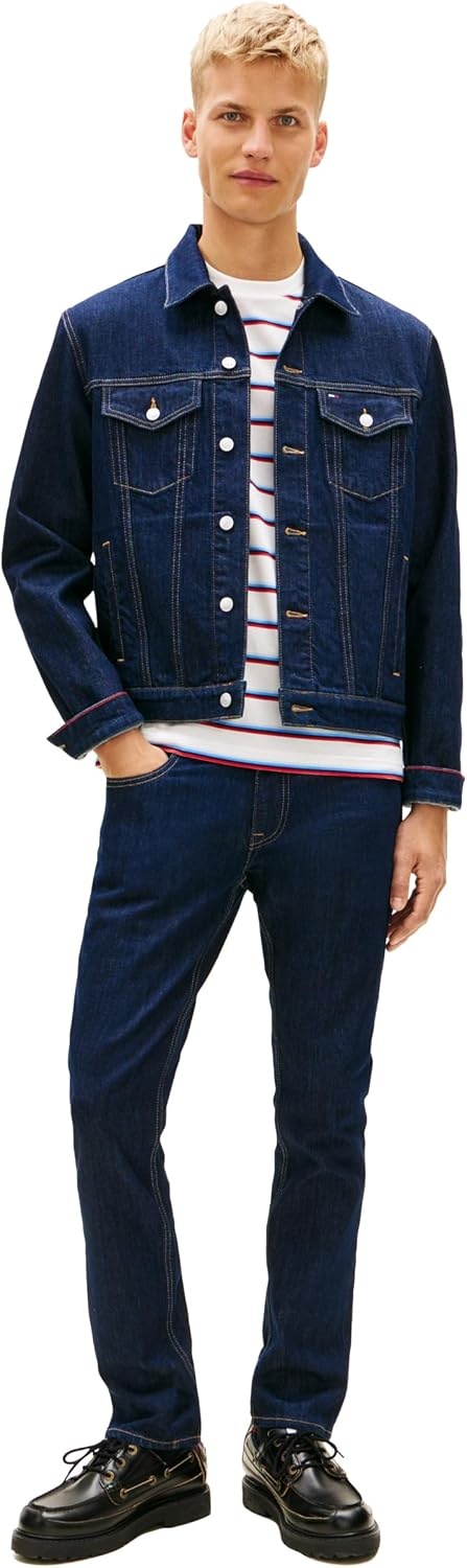 image:imageTommy Jeans Mens Slim Fit Stretch JeansDenim Dark Blue Wash
