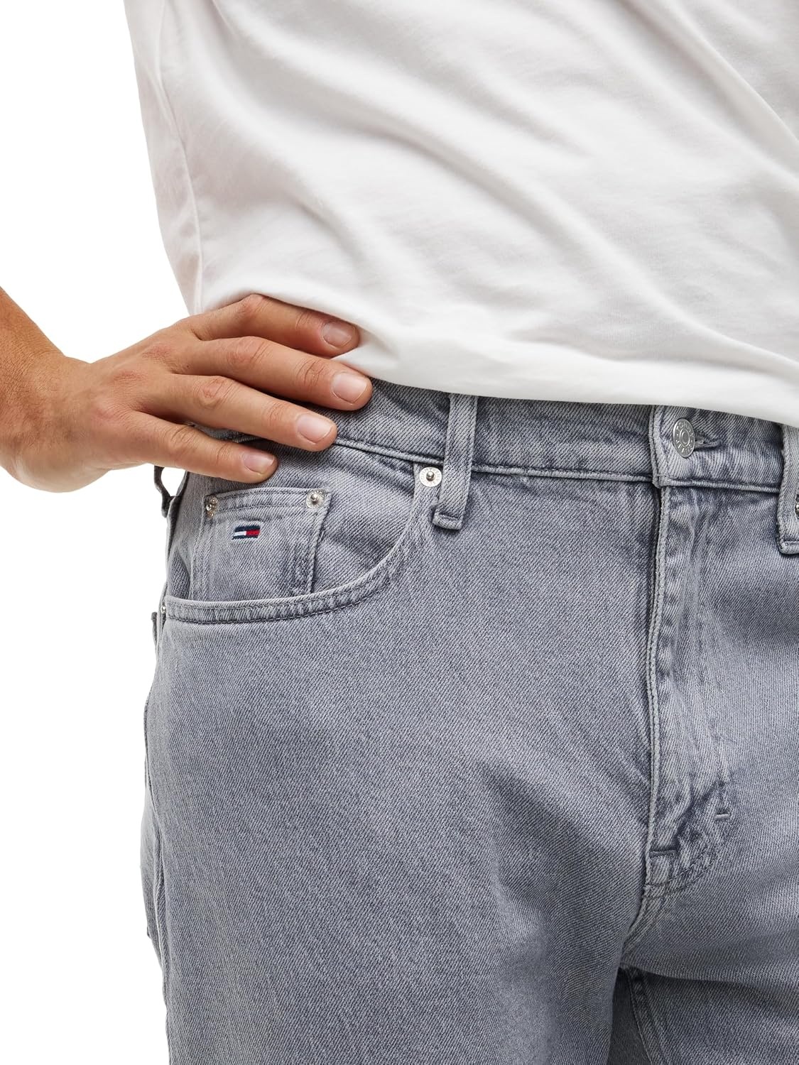 image:imageTommy Jeans Mens Slim Straight Stretch JeansDenim Grey