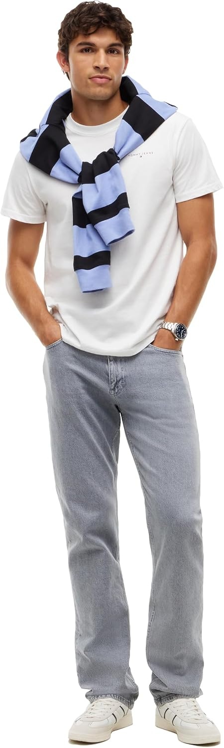image:imageTommy Jeans Mens Slim Straight Stretch JeansDenim Grey