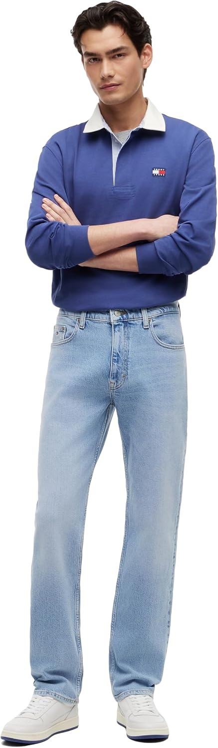 image:imageTommy Jeans Mens Slim Straight Stretch JeansDenim Light