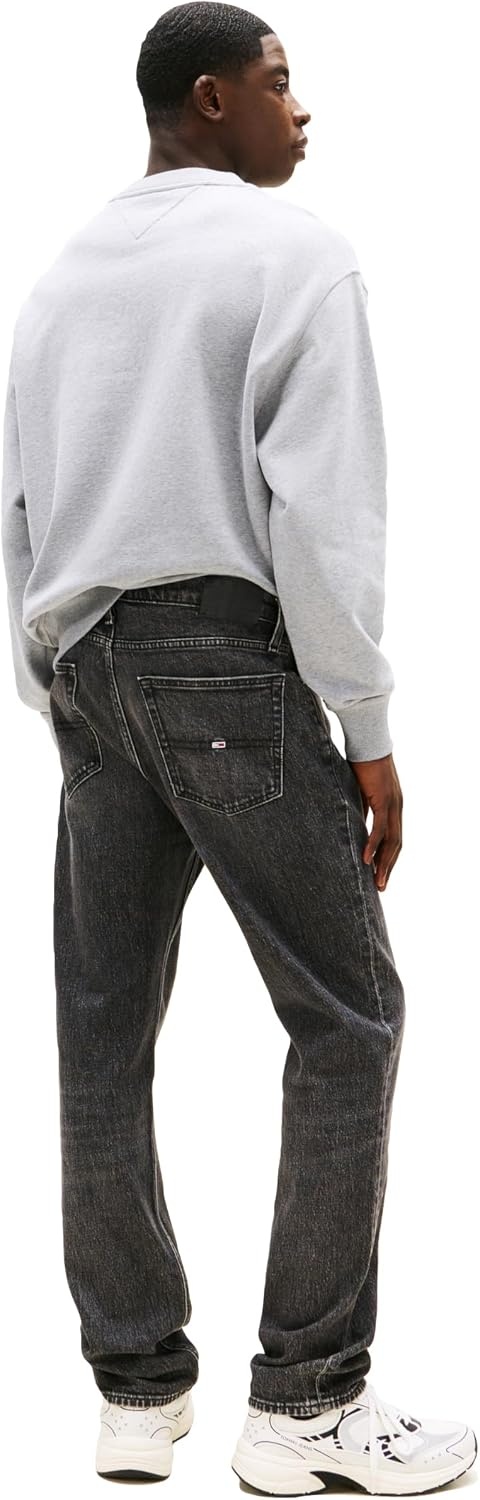 image:imageTommy Jeans Mens Slim Straight Stretch JeansDenim Washed Black