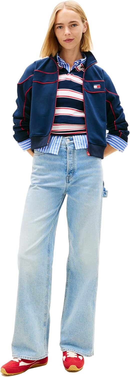 image:imageTommy Jeans Womens Claire High Rise Wide Leg JeansDenim Light Wash