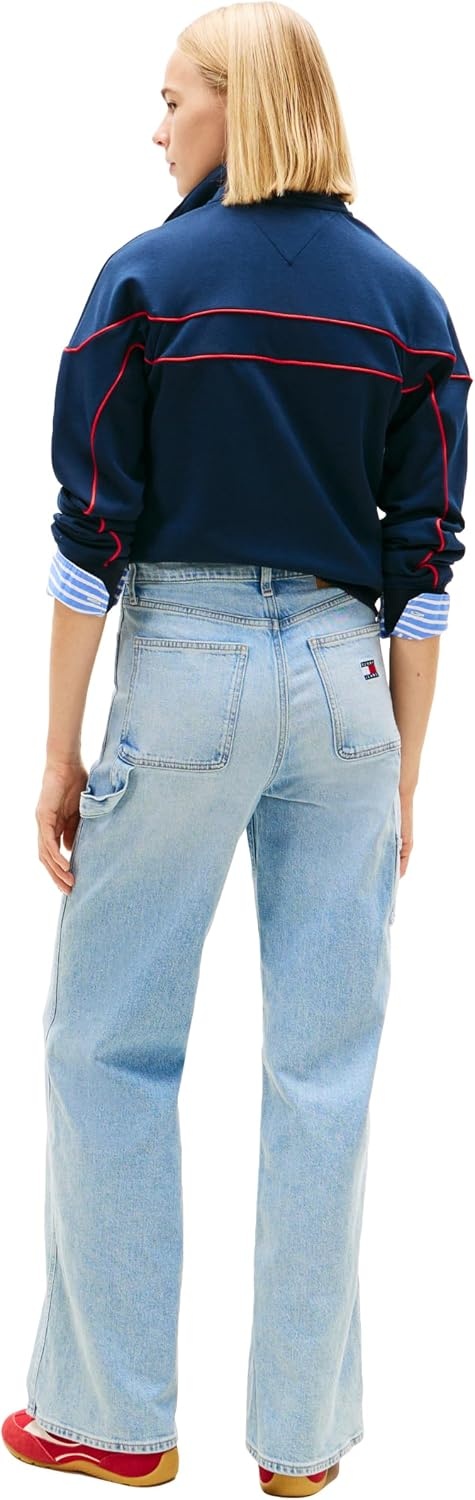 image:imageTommy Jeans Womens Claire High Rise Wide Leg JeansDenim Light Wash