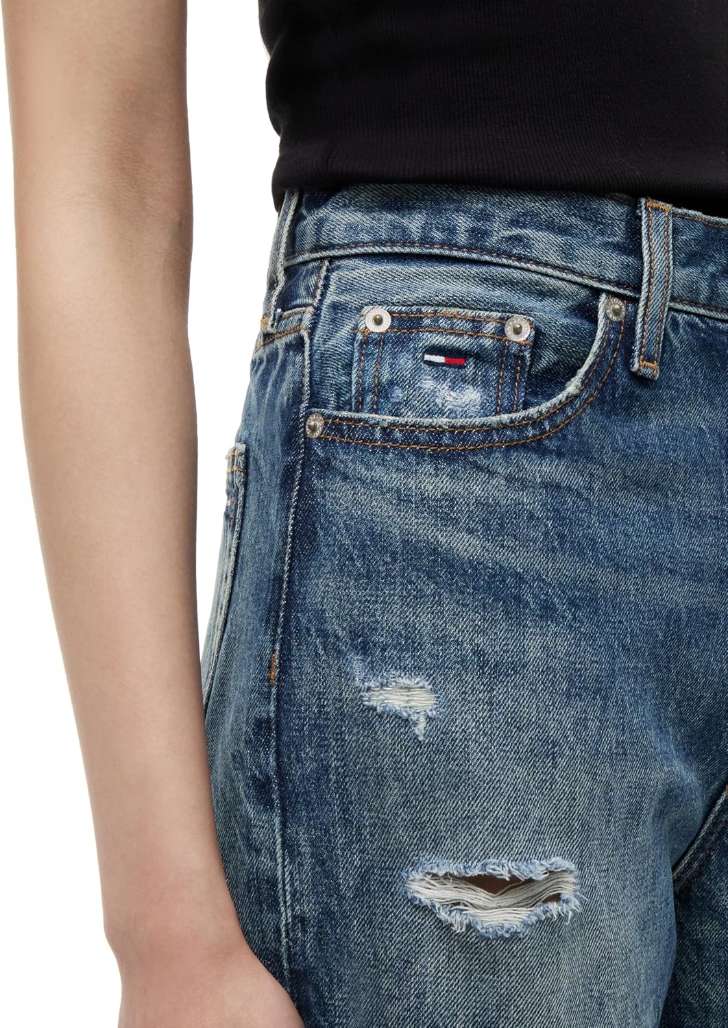 image:imageTommy Jeans Womens Claire High Rise Wide Leg JeansDenim Mid Blue
