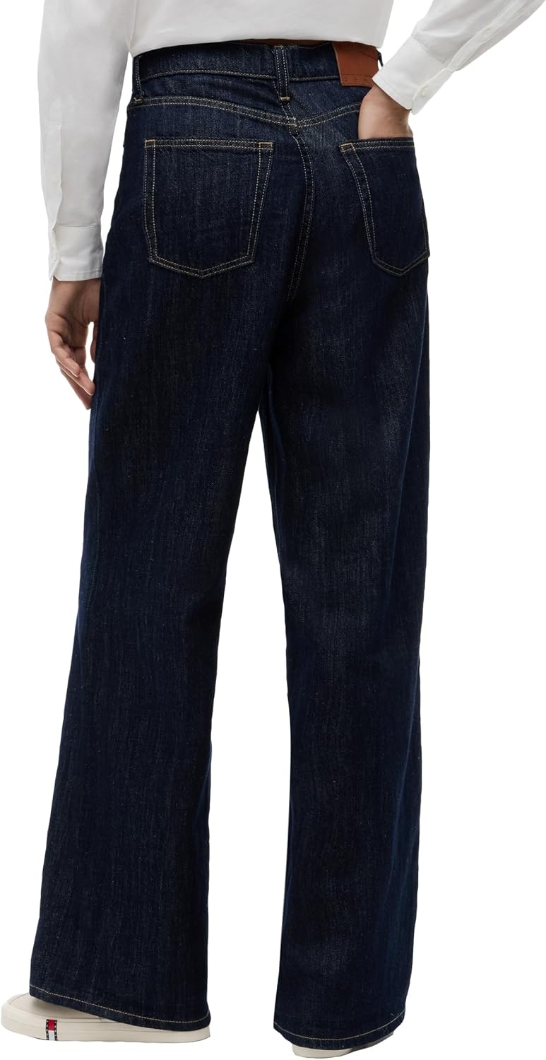 image:imageTommy Jeans Womens Claire High Rise Wide Leg JeansDenim Ultra Dark