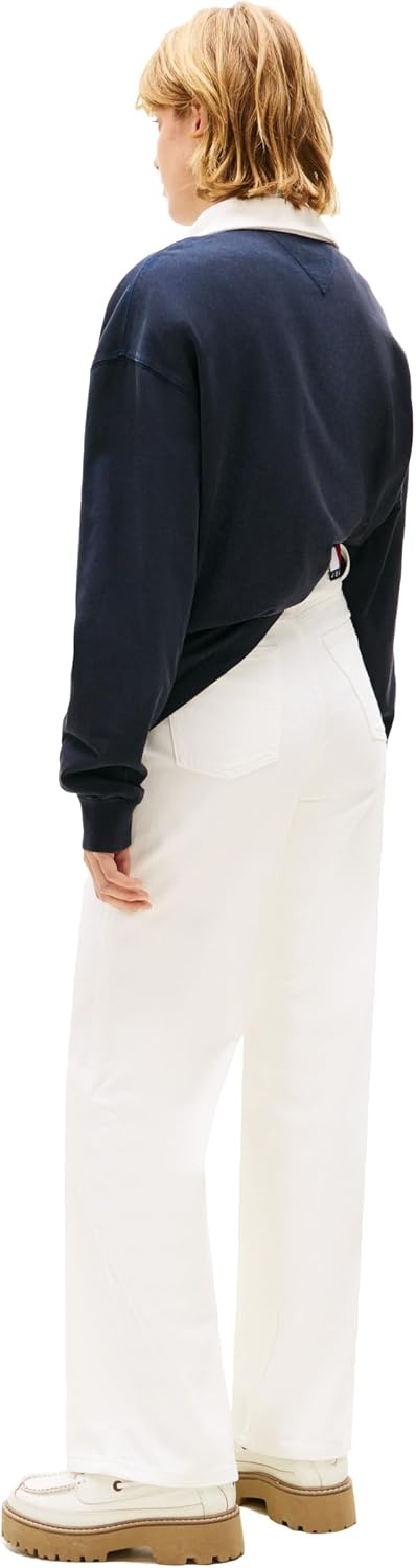 image:imageTommy Jeans Womens Claire High Rise Wide Leg JeansDenim White