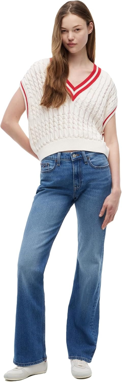 image:imageTommy Jeans Womens Cleo Mid Rise Bootcut JeansDenim Mid Blue