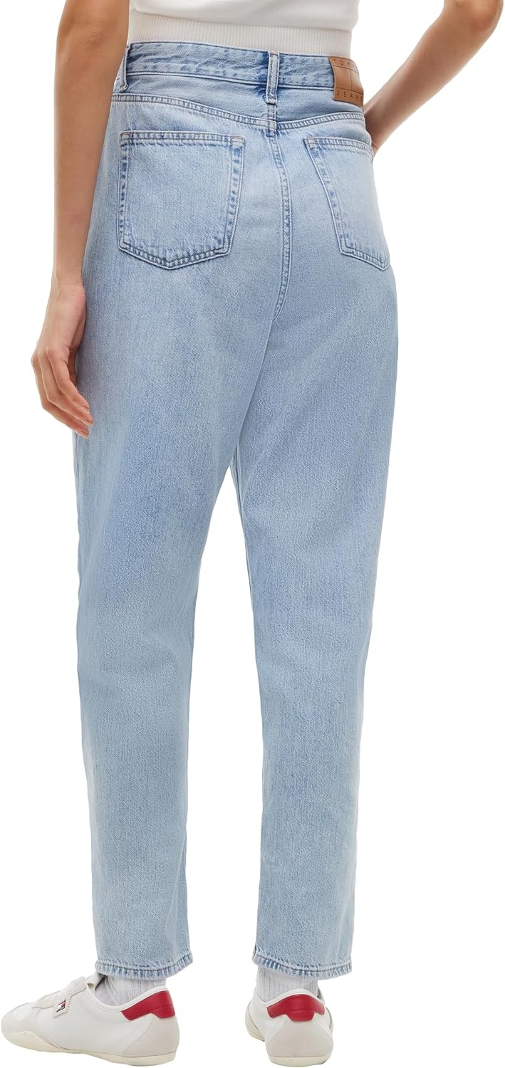 image:imageTommy Jeans Womens High Rise Tapered Leg Mom JeansDenim Light