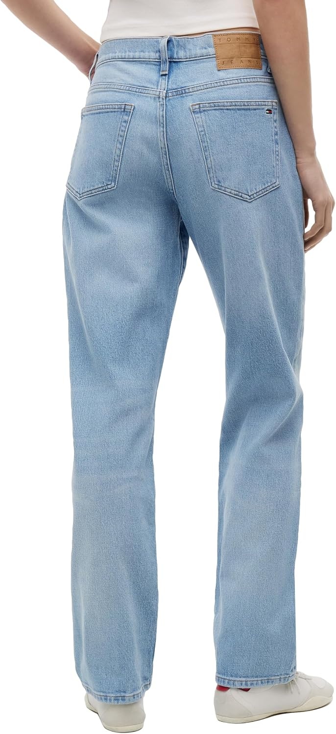 image:imageTommy Jeans Womens Kira Mid Rise Slim Straight JeanDenim Light