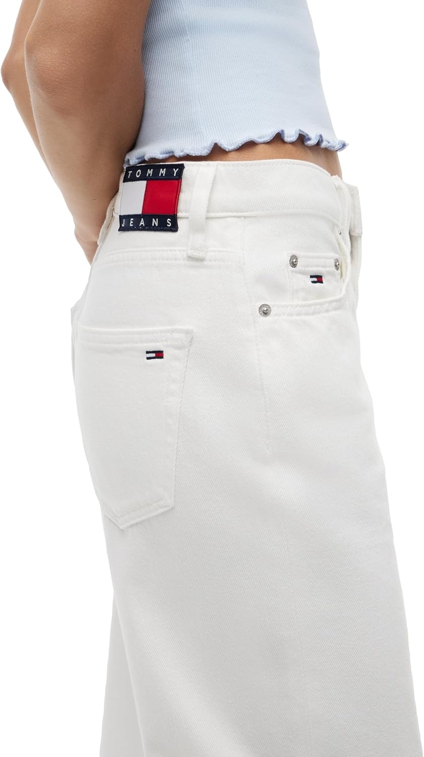 image:imageTommy Jeans Womens Layla High Rise Slim Straight JeansDenim Bright White
