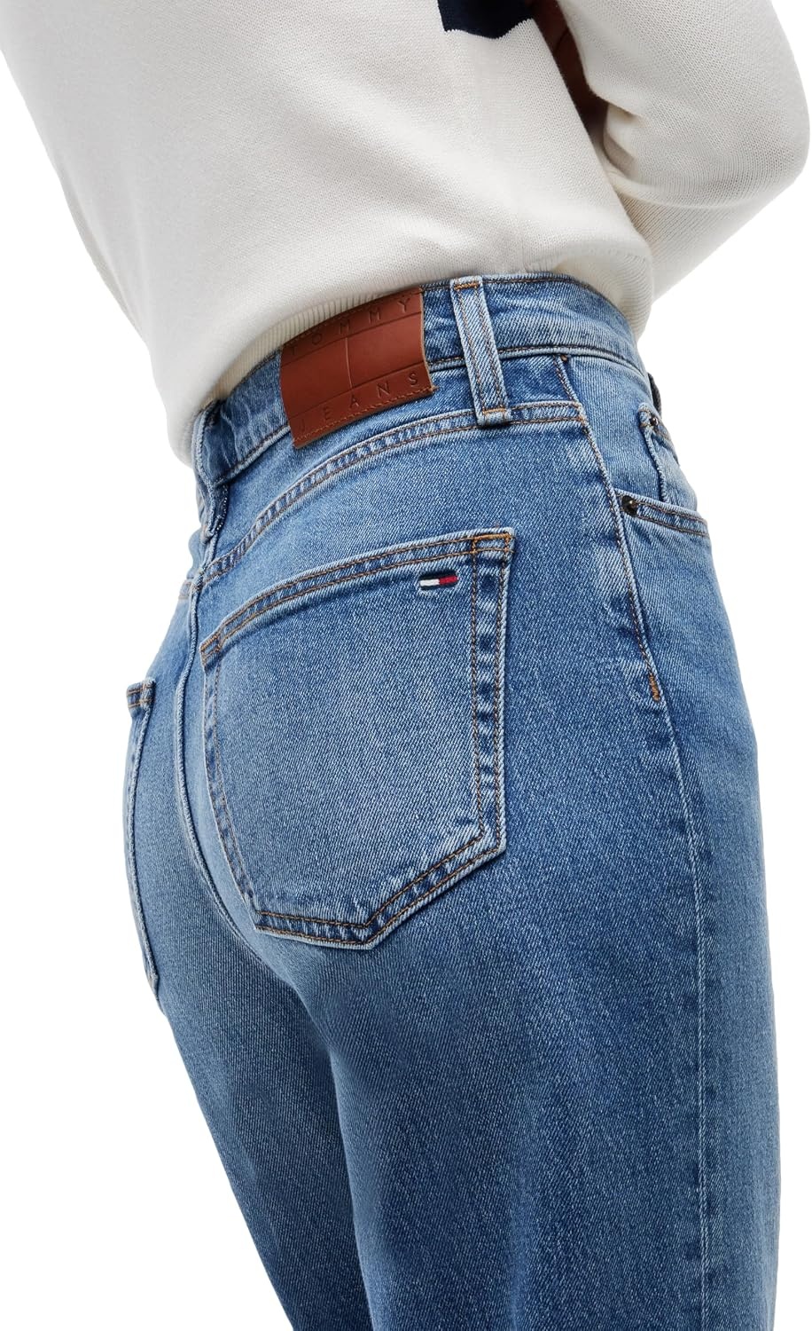 image:imageTommy Jeans Womens Layla High Rise Slim Straight JeansDenim Medium Wash