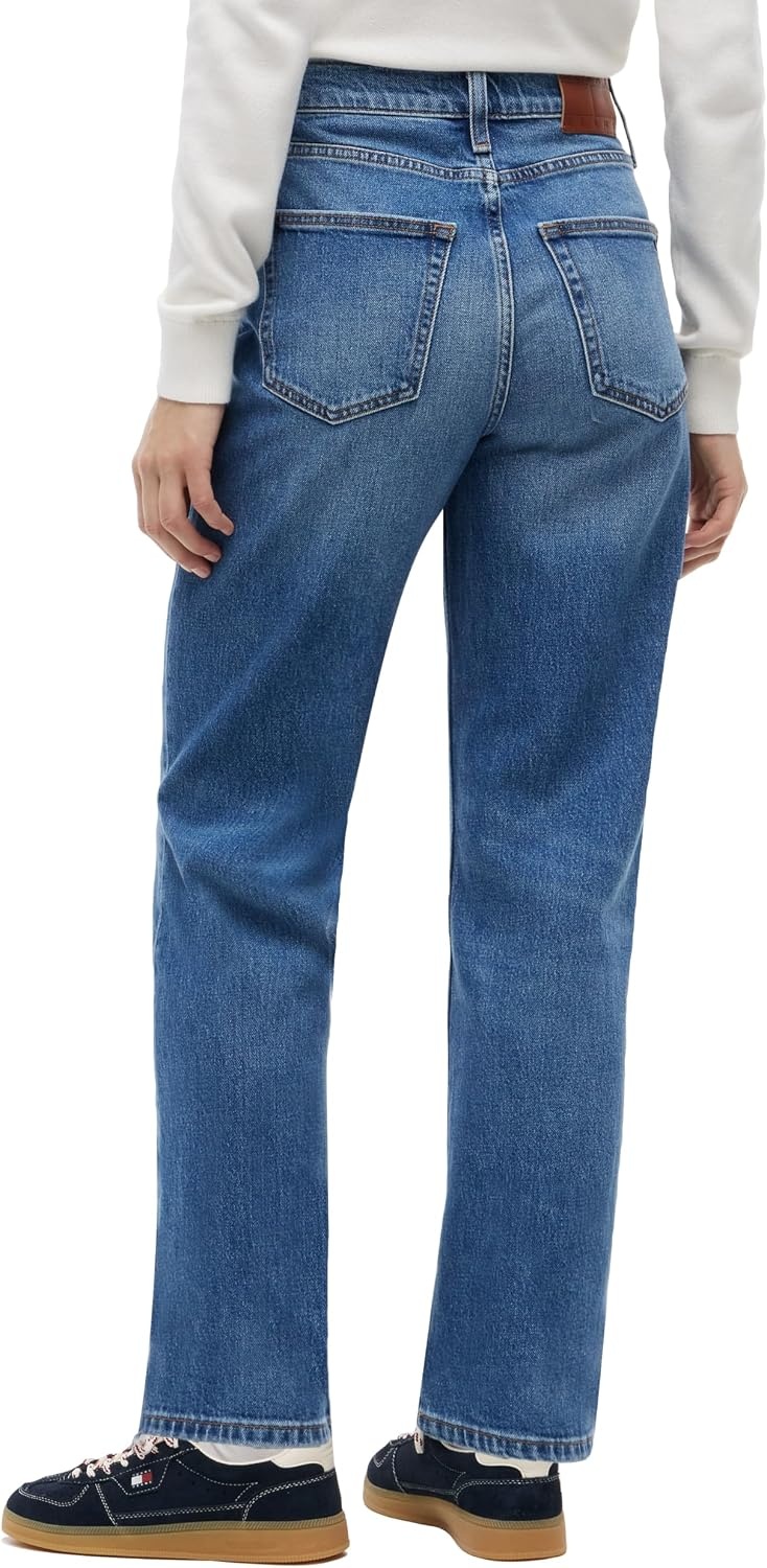 image:imageTommy Jeans Womens Layla High Rise Slim Straight JeansDenim Medium Wash