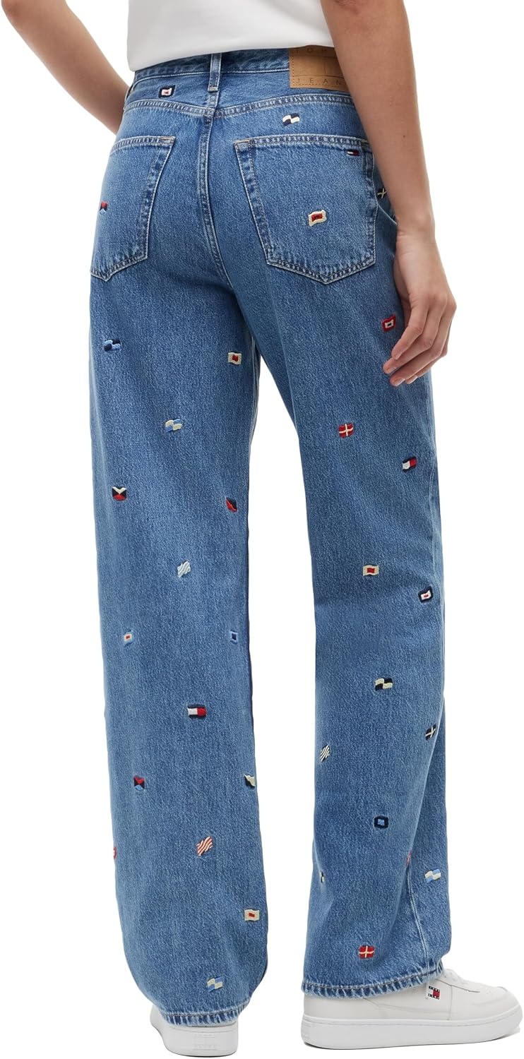 image:imageTommy Jeans Womens Layla High Rise Slim Straight JeansDenim MediumAoe