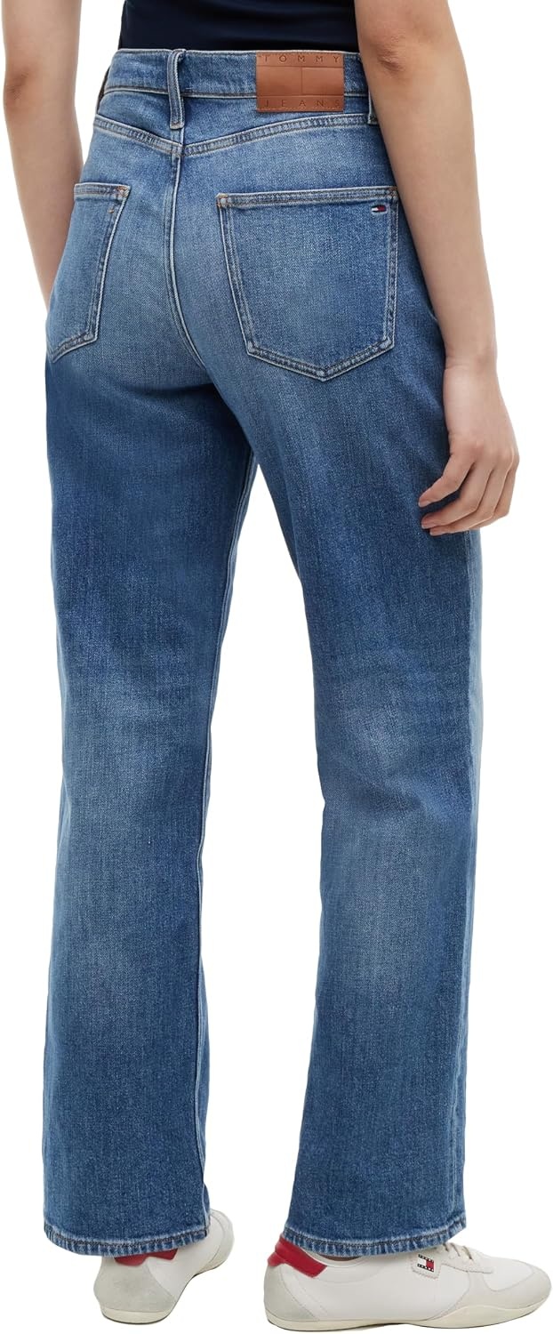 image:imageTommy Jeans Womens Layla High Rise Slim Straight JeansDenim Mid Blue