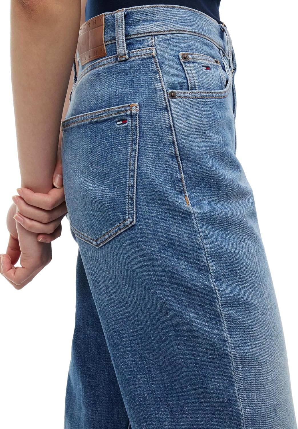 image:imageTommy Jeans Womens Layla High Rise Slim Straight JeansDenim Mid Blue
