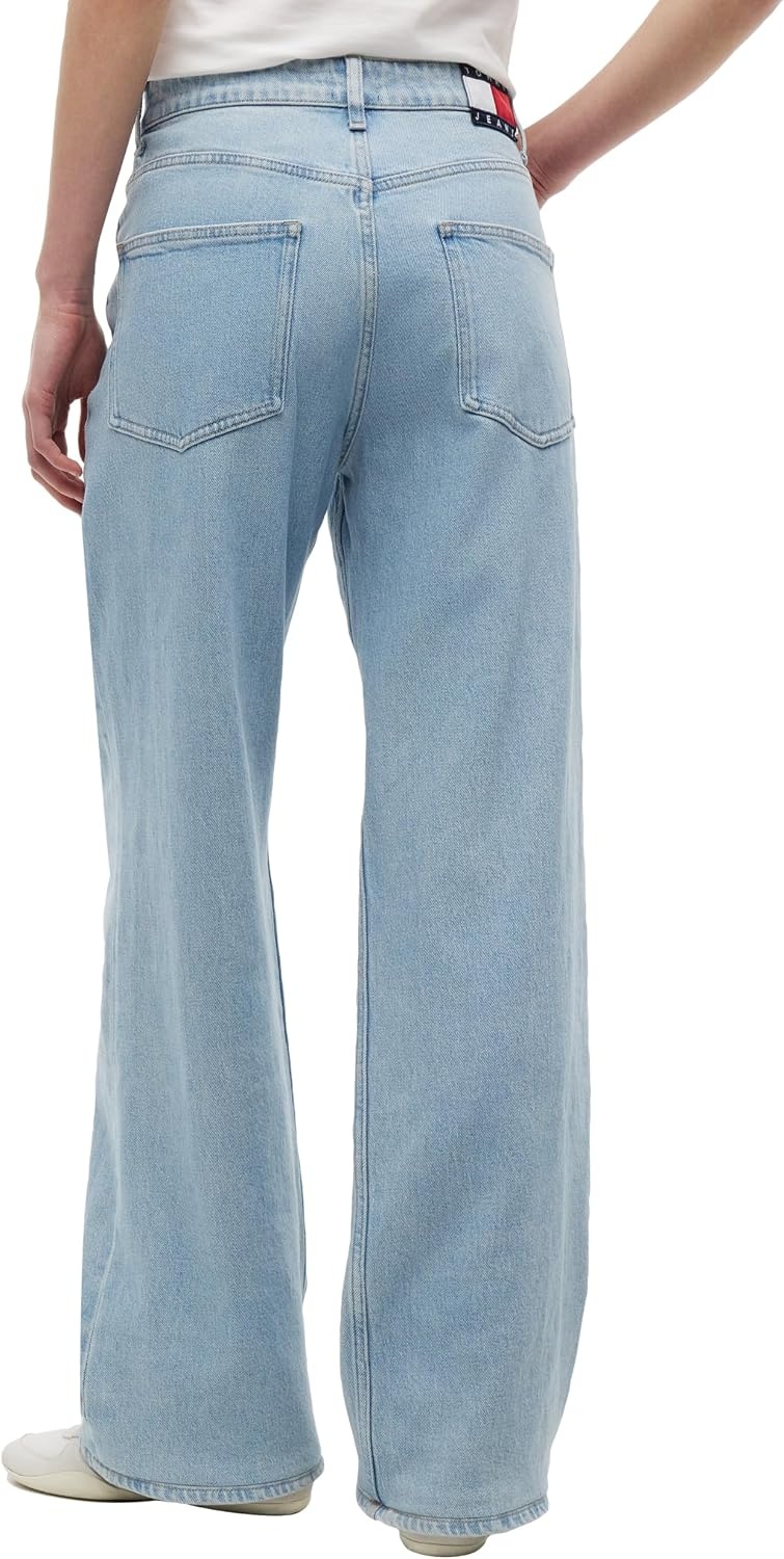 image:imageTommy Jeans Womens Mia Mid Rise Relaxed Straight JeansDenim Light